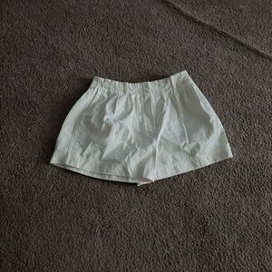 Zara High Waist Cream Shorts